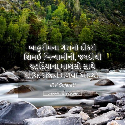 Picture 05 - 2 શમુએલ 19:16 GUJIRV - બાહુરીમના ગેરાનો - Bible Verse Picture