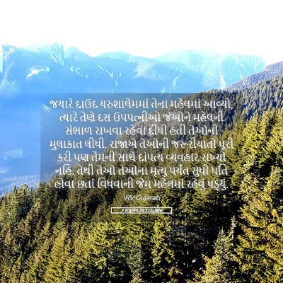 Picture 05 - 2 શમુએલ 20:3 GUJIRV - જયારે દાઉદ - Bible Verse Picture