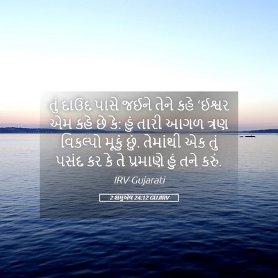 Picture 05 - 2 શમુએલ 24:12 GUJIRV - તું દાઉદ પાસે જઈને - Bible Verse Picture