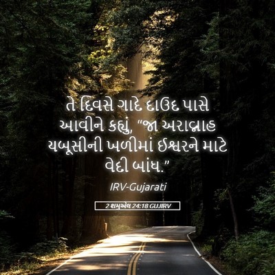 Picture 05 - 2 શમુએલ 24:18 GUJIRV - તે દિવસે ગાદે દાઉદ - Bible Verse Picture