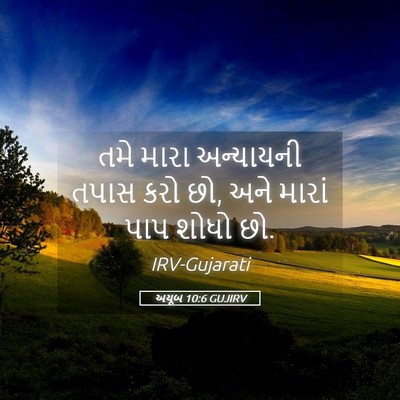 Picture 05 - અયૂબ 10:6 GUJIRV - તમે મારા અન્યાયની - Bible Verse Picture