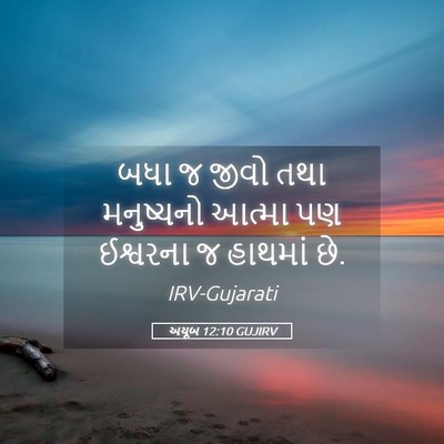 Picture 05 - અયૂબ 12:10 GUJIRV - બધા જ જીવો તથા - Bible Verse Picture