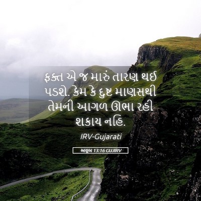 Picture 05 - અયૂબ 13:16 GUJIRV - ફક્ત એ જ મારું તારણ - Bible Verse Picture