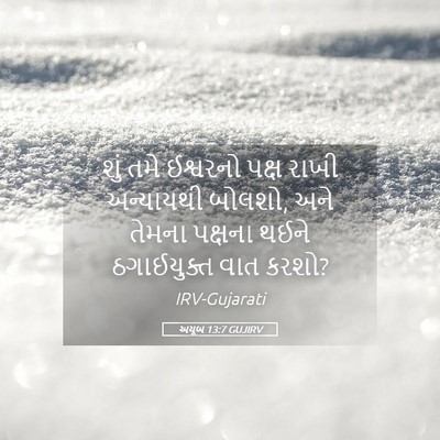 Picture 05 - અયૂબ 13:7 GUJIRV - શું તમે ઈશ્વરનો - Bible Verse Picture