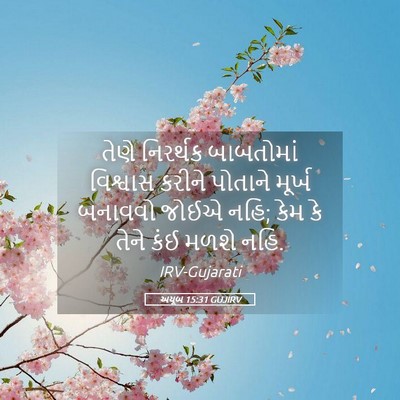 Picture 05 - અયૂબ 15:31 GUJIRV - તેણે નિરર્થક - Bible Verse Picture