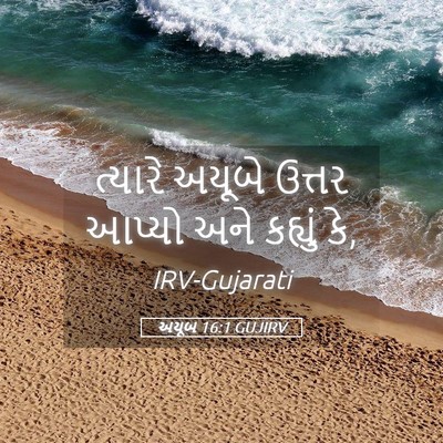 Picture 05 - અયૂબ 16:1 GUJIRV - ત્યારે અયૂબે - Bible Verse Picture