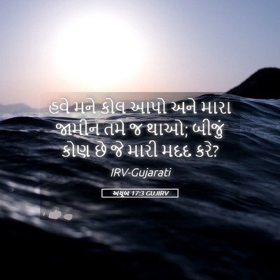 Picture 05 - અયૂબ 17:3 GUJIRV - હવે મને કોલ આપો અને - Bible Verse Picture