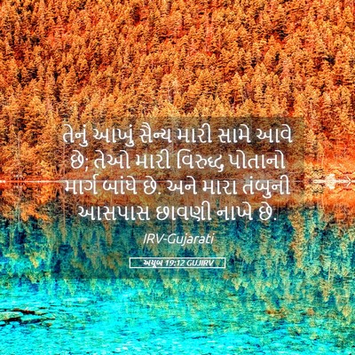 Picture 05 - અયૂબ 19:12 GUJIRV - તેનું આખું સૈન્ય - Bible Verse Picture