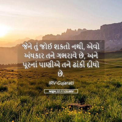 Picture 05 - અયૂબ 22:11 GUJIRV - જેને તું જોઈ શકતો - Bible Verse Picture