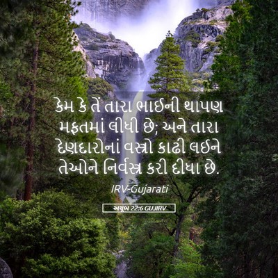 Picture 05 - અયૂબ 22:6 GUJIRV - કેમ કે તેં તારા - Bible Verse Picture