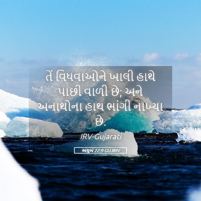 Picture 05 - અયૂબ 22:9 GUJIRV - તેં વિધવાઓને ખાલી - Bible Verse Picture
