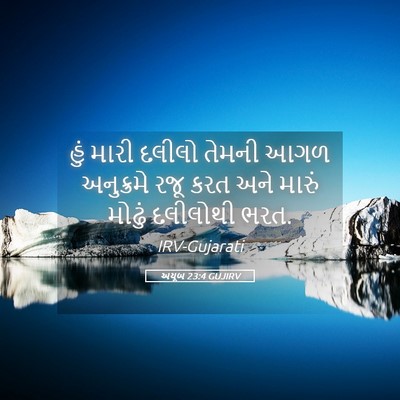 Picture 05 - અયૂબ 23:4 GUJIRV - હું મારી દલીલો - Bible Verse Picture