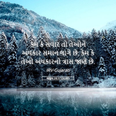 Picture 05 - અયૂબ 24:17 GUJIRV - કેમ કે સવાર તો - Bible Verse Picture