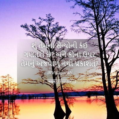 Picture 05 - અયૂબ 25:3 GUJIRV - શું તેમના - Bible Verse Picture