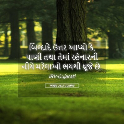 Picture 05 - અયૂબ 26:5 GUJIRV - બિલ્દાદે ઉત્તર - Bible Verse Picture
