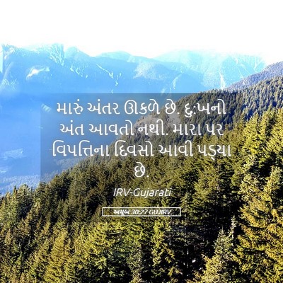 Picture 05 - અયૂબ 30:27 GUJIRV - મારું અંતર ઊકળે છે. - Bible Verse Picture