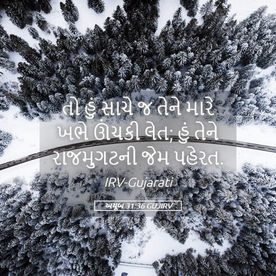 Picture 05 - અયૂબ 31:36 GUJIRV - તો હું સાચે જ તેને - Bible Verse Picture