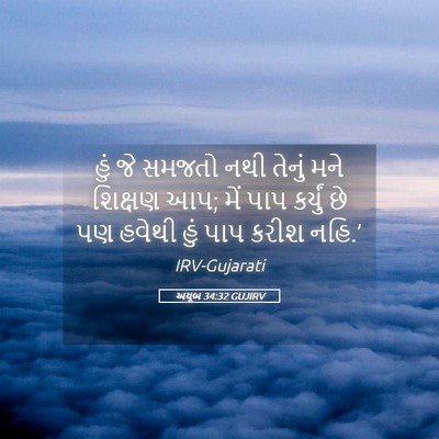 Picture 05 - અયૂબ 34:32 GUJIRV - હું જે સમજતો નથી - Bible Verse Picture