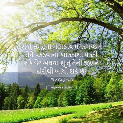 Picture 05 - અયૂબ 41:1 GUJIRV - શું તું સમુદ્રના - Bible Verse Picture