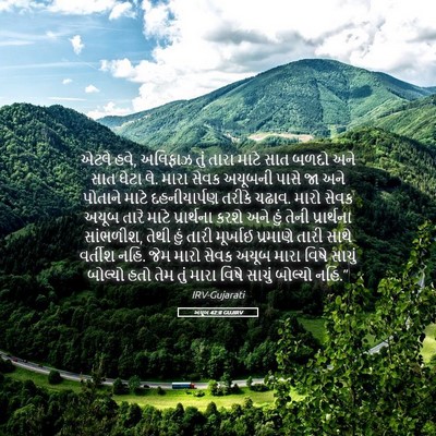 Picture 05 - અયૂબ 42:8 GUJIRV - એટલે હવે, અલિફાઝ - Bible Verse Picture