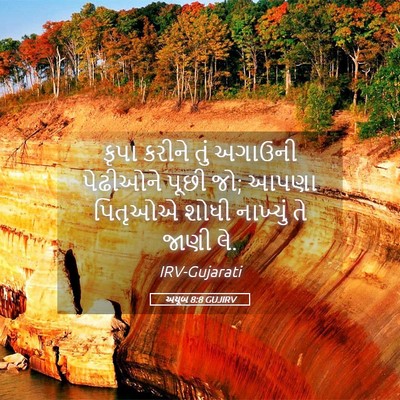 Picture 05 - અયૂબ 8:8 GUJIRV - કૃપા કરીને તું - Bible Verse Picture