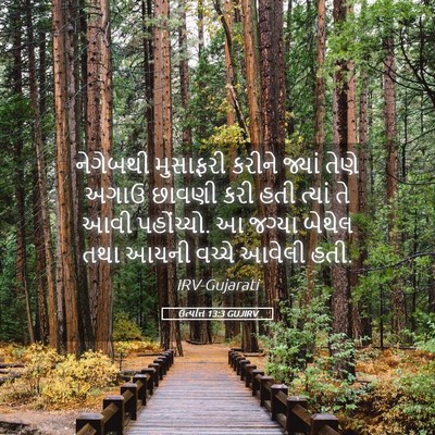 Picture 05 - ઉત્પત્તિ 13:3 GUJIRV - નેગેબથી મુસાફરી - Bible Verse Picture