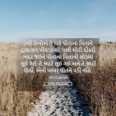 Picture 05 - ઉત્પત્તિ 19:33 GUJIRV - તેથી તેઓએ તે - Bible Verse Picture