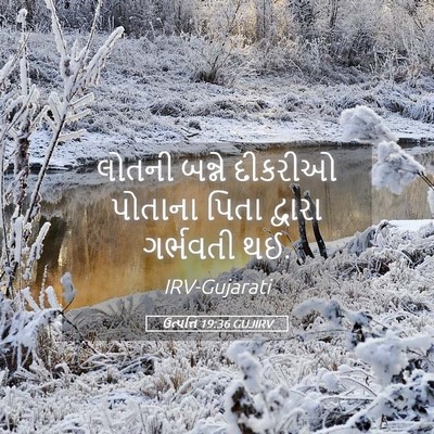 Picture 05 - ઉત્પત્તિ 19:36 GUJIRV - લોતની બન્ને - Bible Verse Picture