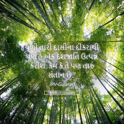 Picture 05 - ઉત્પત્તિ 21:13 GUJIRV - વળી તારી દાસીના - Bible Verse Picture