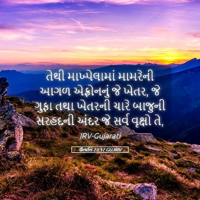 Picture 05 - ઉત્પત્તિ 23:17 GUJIRV - તેથી માખ્પેલામાં - Bible Verse Picture