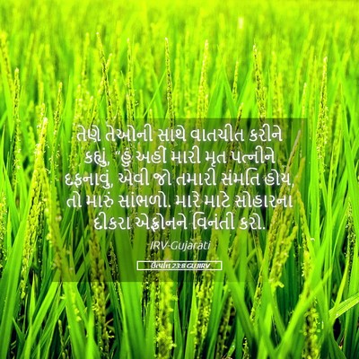 Picture 05 - ઉત્પત્તિ 23:8 GUJIRV - તેણે તેઓની સાથે - Bible Verse Picture