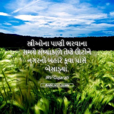 Picture 05 - ઉત્પત્તિ 24:11 GUJIRV - સ્ત્રીઓના પાણી - Bible Verse Picture