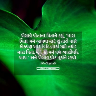 Picture 05 - ઉત્પત્તિ 27:38 GUJIRV - એસાવે પોતાના - Bible Verse Picture