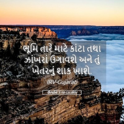 Picture 05 - ઉત્પત્તિ 3:18 GUJIRV - ભૂમિ તારે માટે - Bible Verse Picture