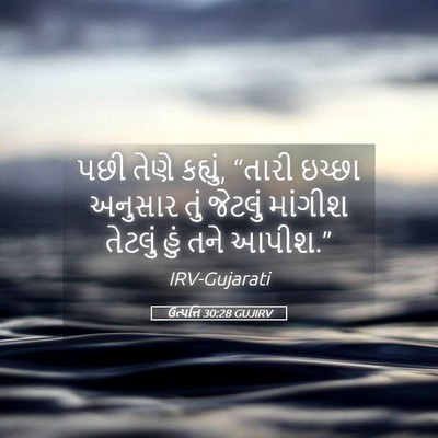 Picture 05 - ઉત્પત્તિ 30:28 GUJIRV - પછી તેણે કહ્યું, - Bible Verse Picture