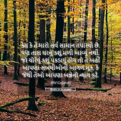 Picture 05 - ઉત્પત્તિ 31:37 GUJIRV - કેમ કે તેં મારો - Bible Verse Picture