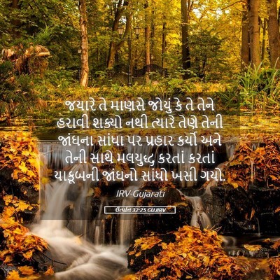 Picture 05 - ઉત્પત્તિ 32:25 GUJIRV - જયારે તે માણસે - Bible Verse Picture