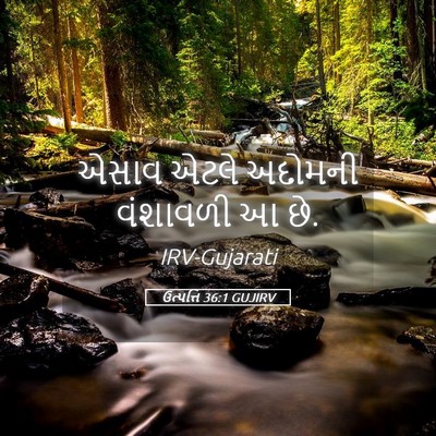 Picture 05 - ઉત્પત્તિ 36:1 GUJIRV - એસાવ એટલે અદોમની - Bible Verse Picture