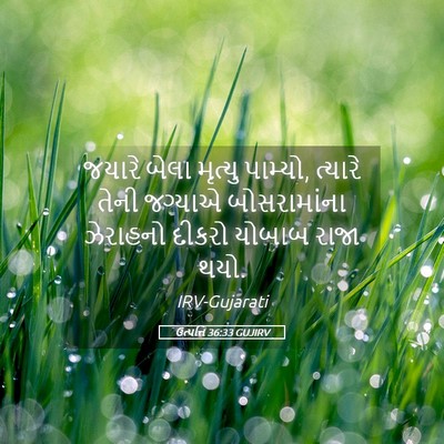 Picture 05 - ઉત્પત્તિ 36:33 GUJIRV - જયારે બેલા મૃત્યુ - Bible Verse Picture