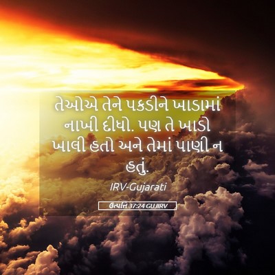 Picture 05 - ઉત્પત્તિ 37:24 GUJIRV - તેઓએ તેને પકડીને - Bible Verse Picture