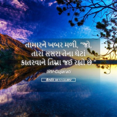 Picture 05 - ઉત્પત્તિ 38:13 GUJIRV - તામારને ખબર મળી, - Bible Verse Picture