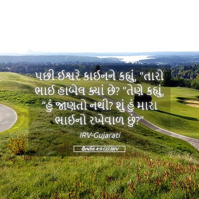 Picture 05 - ઉત્પત્તિ 4:9 GUJIRV - પછી ઈશ્વરે કાઈનને - Bible Verse Picture