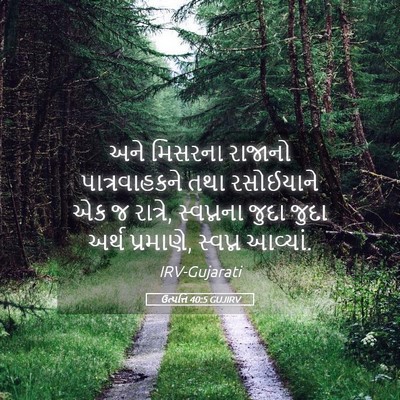 Picture 05 - ઉત્પત્તિ 40:5 GUJIRV - અને મિસરના રાજાનો - Bible Verse Picture