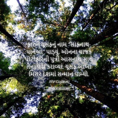 Picture 05 - ઉત્પત્તિ 41:45 GUJIRV - ફારુને યૂસફનું - Bible Verse Picture