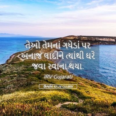 Picture 05 - ઉત્પત્તિ 42:26 GUJIRV - તેઓ તેમનાં ગધેડાં - Bible Verse Picture