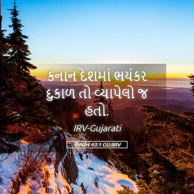 Picture 05 - ઉત્પત્તિ 43:1 GUJIRV - કનાન દેશમાં ભયંકર - Bible Verse Picture