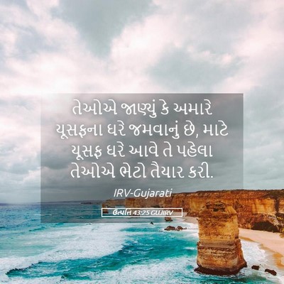 Picture 05 - ઉત્પત્તિ 43:25 GUJIRV - તેઓએ જાણ્યું કે - Bible Verse Picture