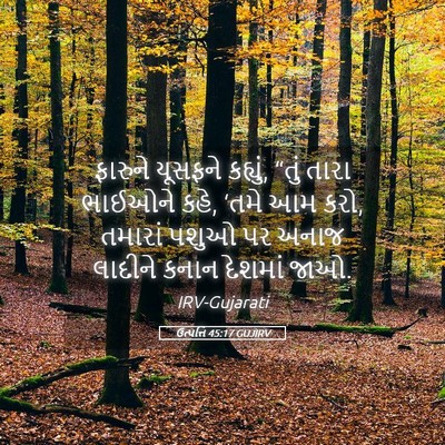 Picture 05 - ઉત્પત્તિ 45:17 GUJIRV - ફારુને યૂસફને - Bible Verse Picture