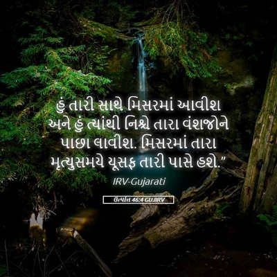 Picture 05 - ઉત્પત્તિ 46:4 GUJIRV - હું તારી સાથે - Bible Verse Picture