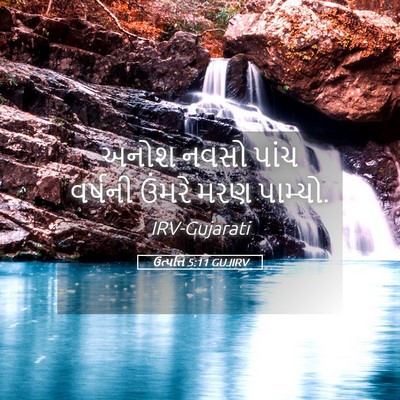 Picture 05 - ઉત્પત્તિ 5:11 GUJIRV - અનોશ નવસો પાંચ - Bible Verse Picture